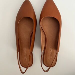Madewell The Margot Slingback Flat in English Saddle Size 8.5. New in Box